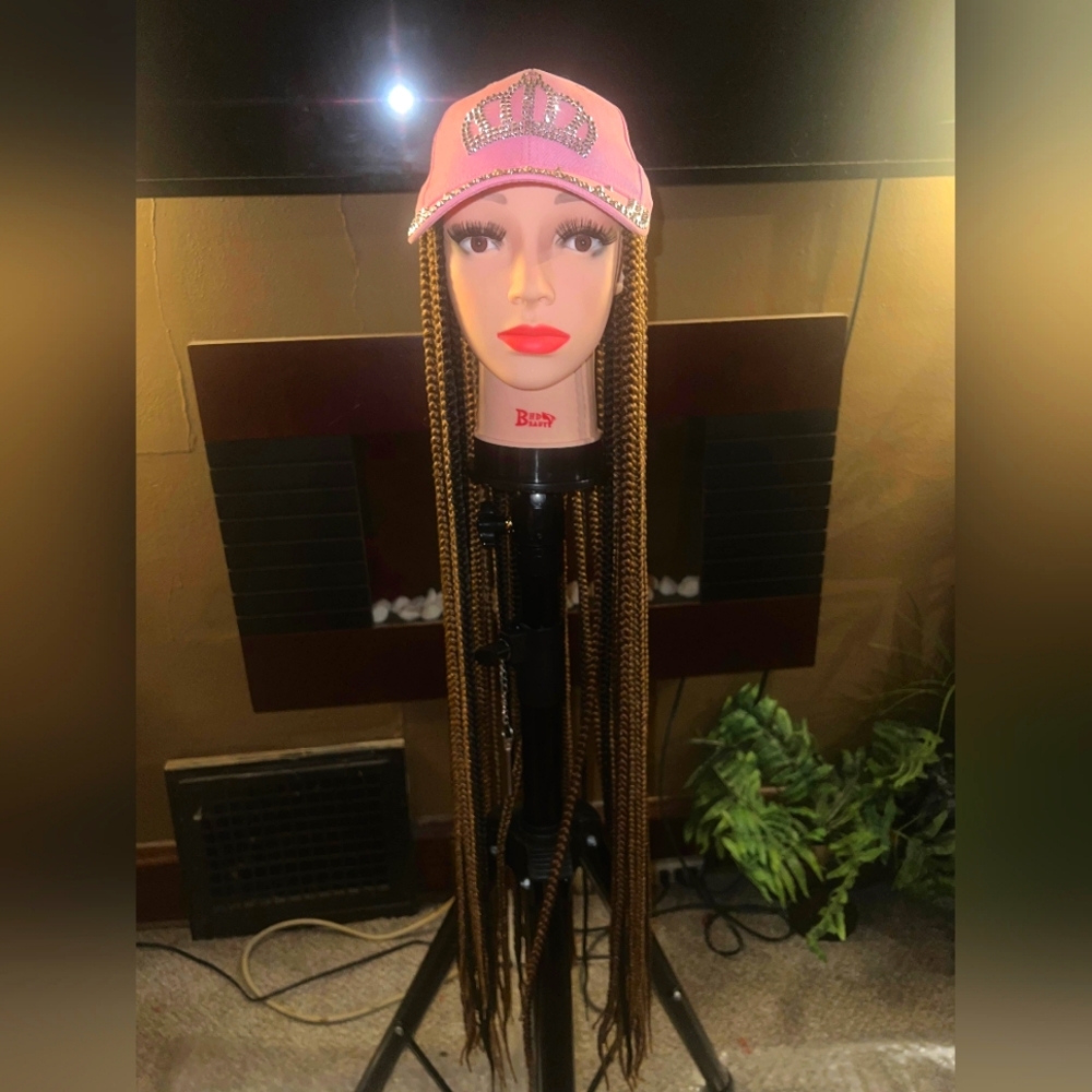 Bedazzled braided wig hat 36'